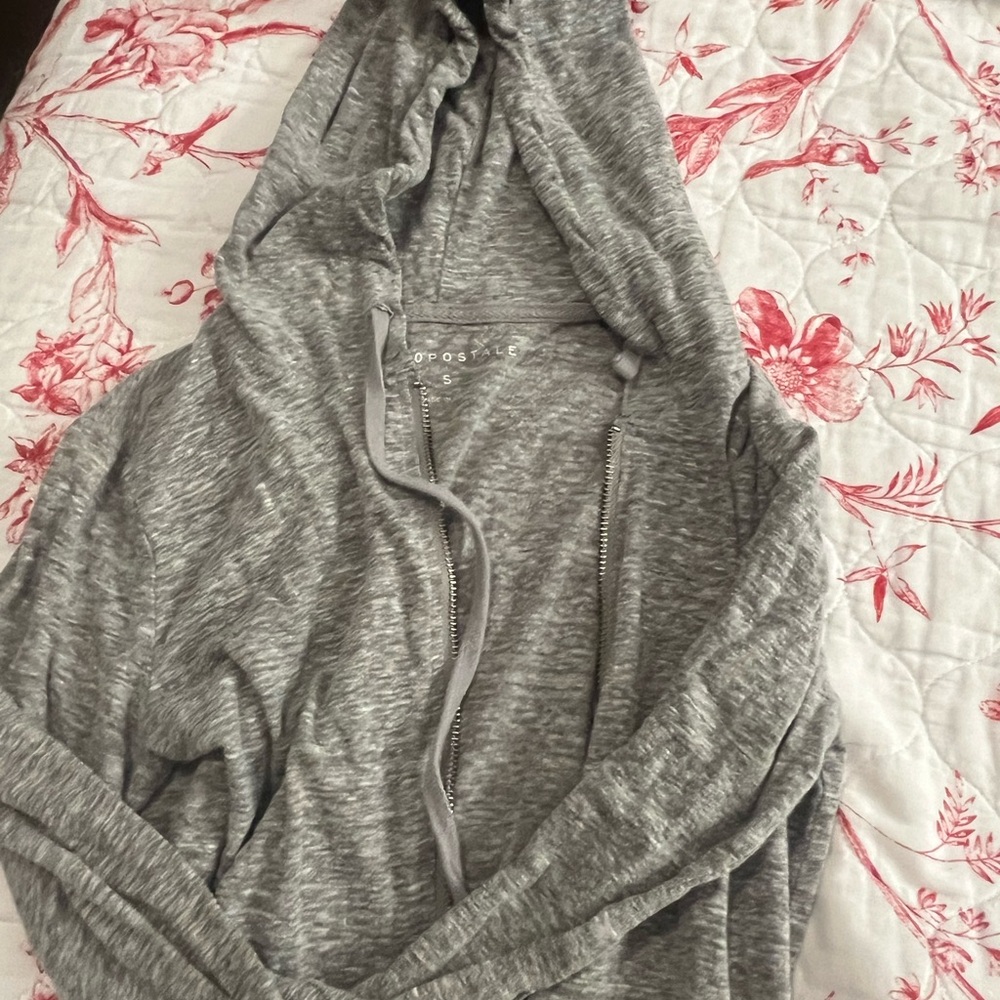 Gray Zip-Up Hoodie